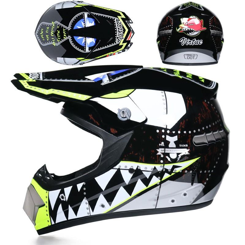 Full Face Mountain Bike Helmet Downhill MTB Off-Road Cycling ABS Shell With Decal Graphics Unisex Adult S M L XL