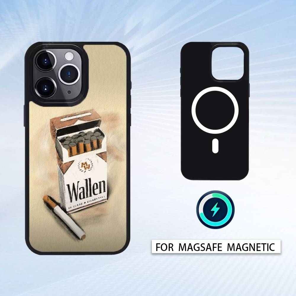 Чехол для телефона Country Music M-Morgan W-Wallen Магнитный Для iPhone17 16 15 14 13 12 Pro Max Для Magsafe Беспроводная зарядка Чехол