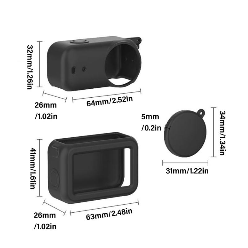 Shockproof AntiScratch Silicone Cover for Camera Full Body Protections Precise AntiSlip Grip