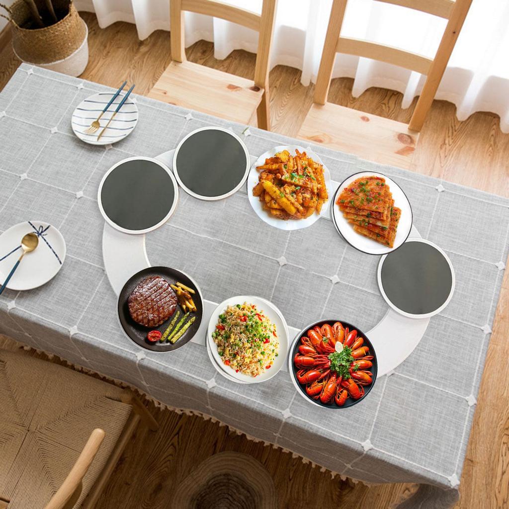 Kitchen Dining Table Rotating Tray Lazy Susans Non Skid Rotating Plate Helper