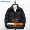 Jeanswest Men's Winter Fleece-Lined Letter Print Padded Jacket