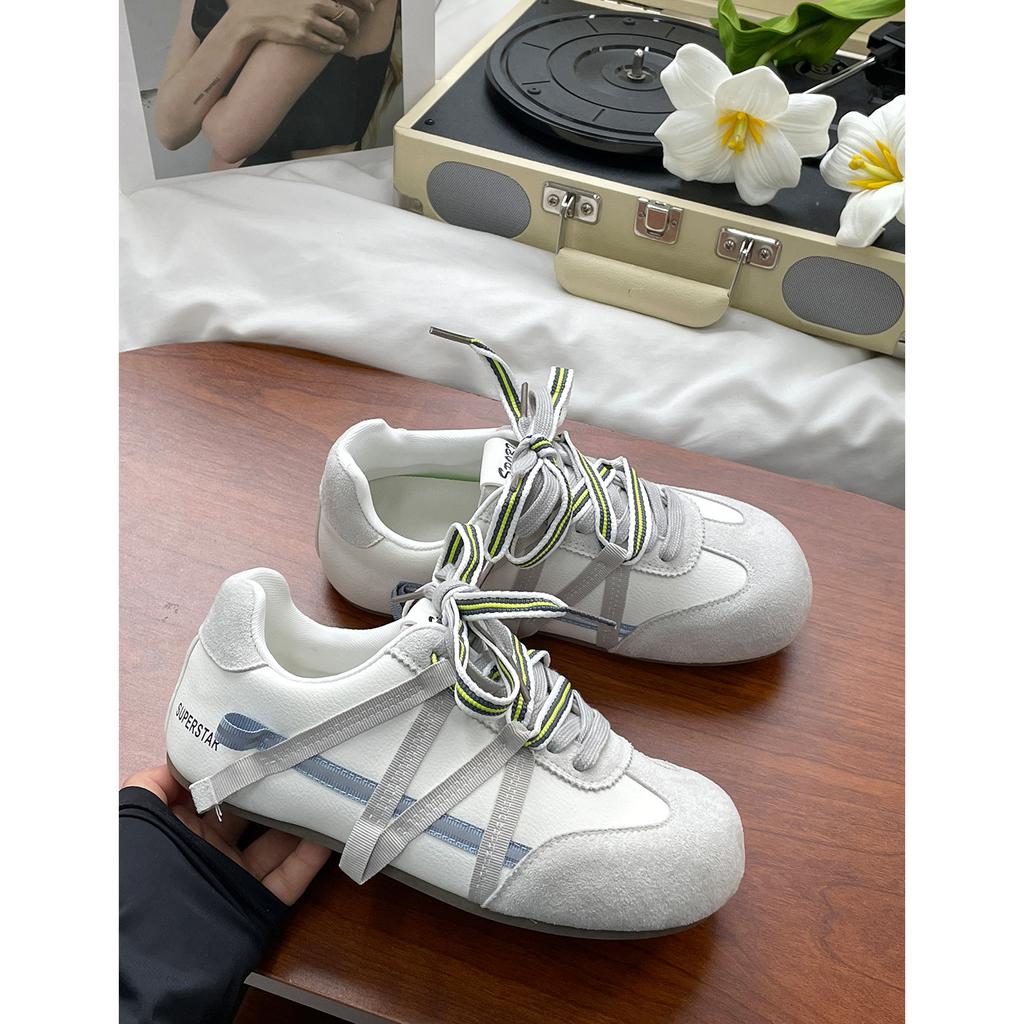 2025 лето новые ретро универсальные туфли Форреста Гампа женские дышащие на шнуровке немецкие тренировочные туфли повседневные спортивные легкие толстая подошва ins