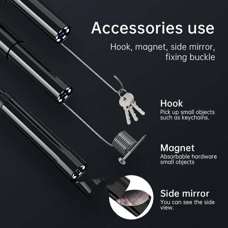 2,4-дюймовый IPS экран промышленная эндоскопическая камера HD1080P с одним объективом трубный инспекционный бороскоп для проверки автомобильной канализации