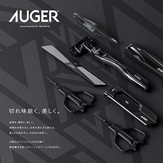 Пинцет KAI AUGER Предотвращает скольжение Запатентованная конструкция предотвращения бокового скольжения Изогнутый кончик Брови Нежелательные волосы Мужской уход