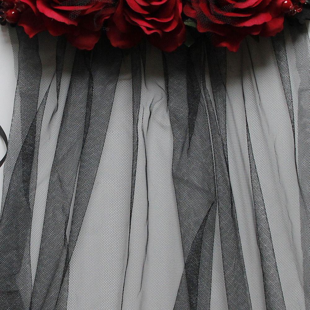 Halloween Thorns Rose Crown Lace Hair Band New Bride Headwear Halloween