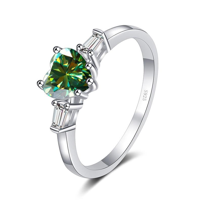 Кольца Bague Ringen 1,2 карата с муассанитом и бриллиантом Halo в форме сердца, обручальное кольцо из стерлингового серебра, кольцо обещания для женщин, подарок на годовщину