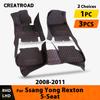 Car Floor Mats For Ssangyong Rexton (5 SEAT) 2008 2009 2010 2011 Auto Foot Pads Carpet Cover Interior Accessories