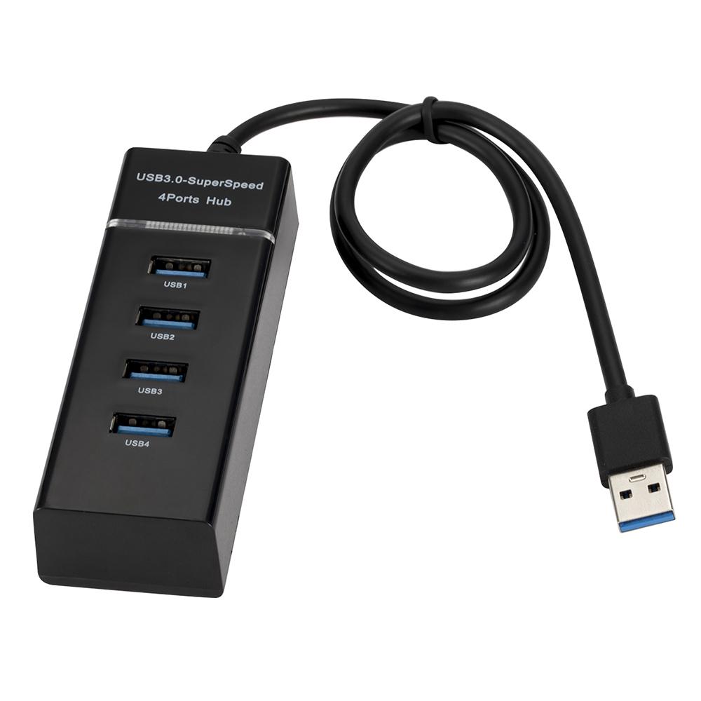 Высокоскоростной USB-концентратор, 4 порта USB 3.0, мультиконцентратор, сплиттер, расширение для настольного ПК, ноутбука, адаптер USB-концентратор