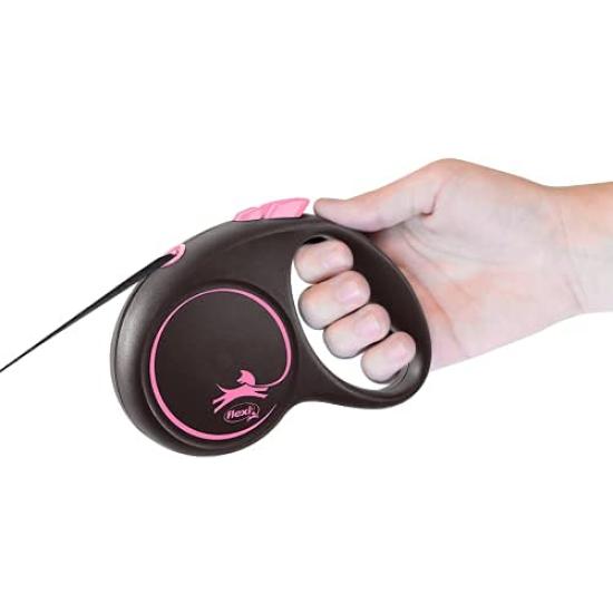 Flexi Black Design Tape M than 5m Pink (Less 25kg) [Dog Lead]