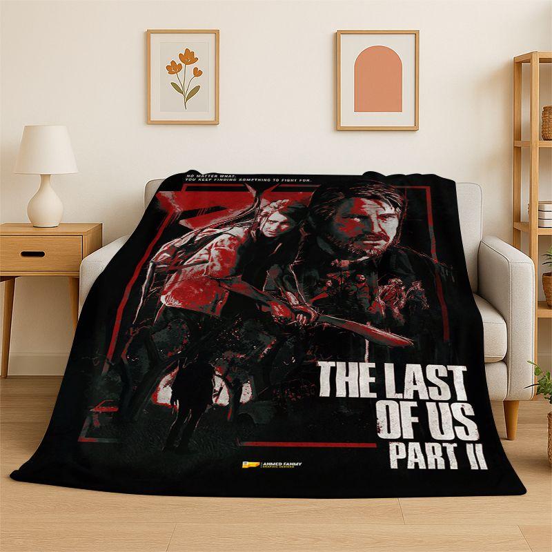 Horror Game TV The Last of Us Soft Flannel Throw Blanket,Cozy Blanket for Bed,Couch,Sofa,Bedroom,Living Room,Travel,Picnic