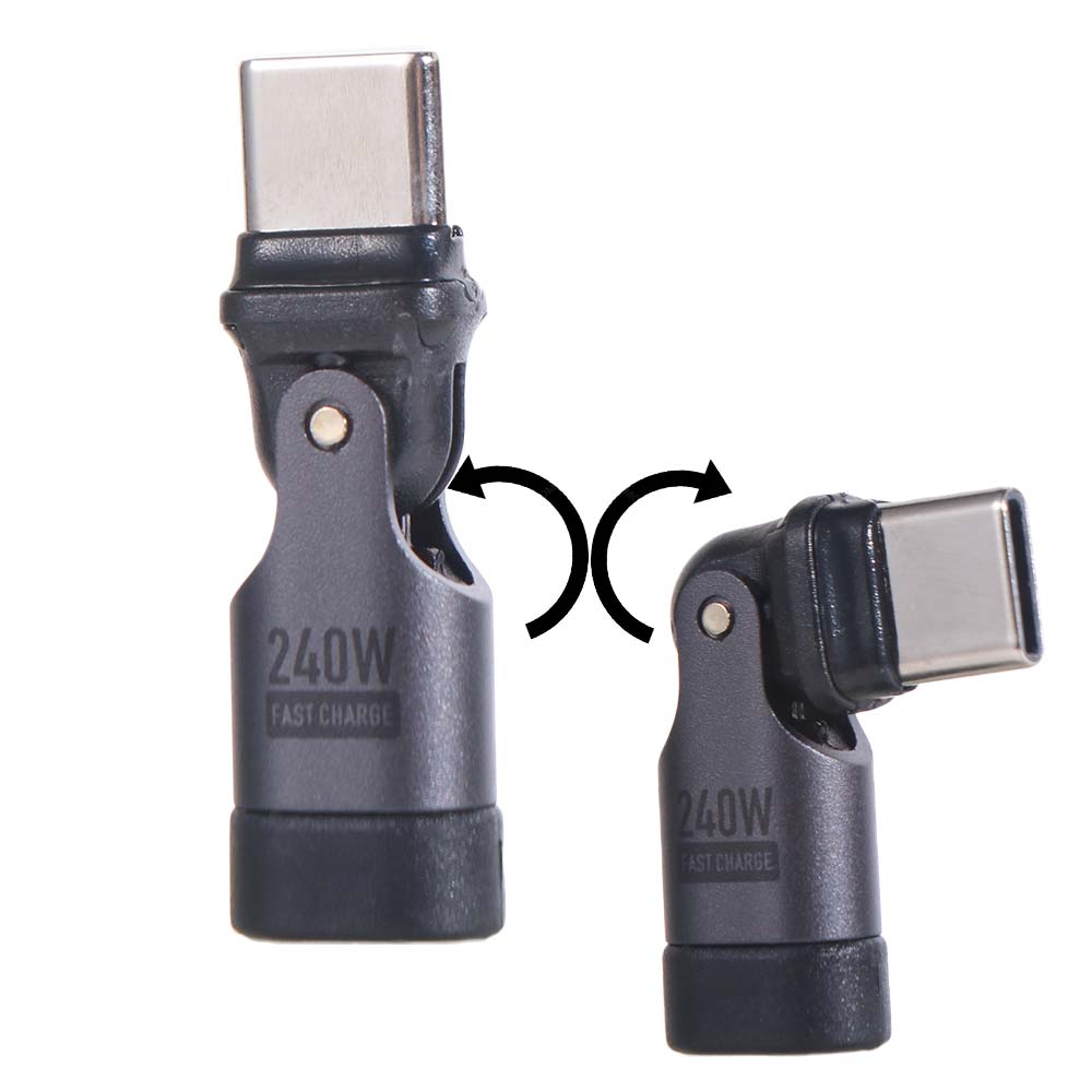 Переходник USB-C на USB-C USBC для зарядки 180 градусов Адаптер USB-A гнездо Мобильный телефон