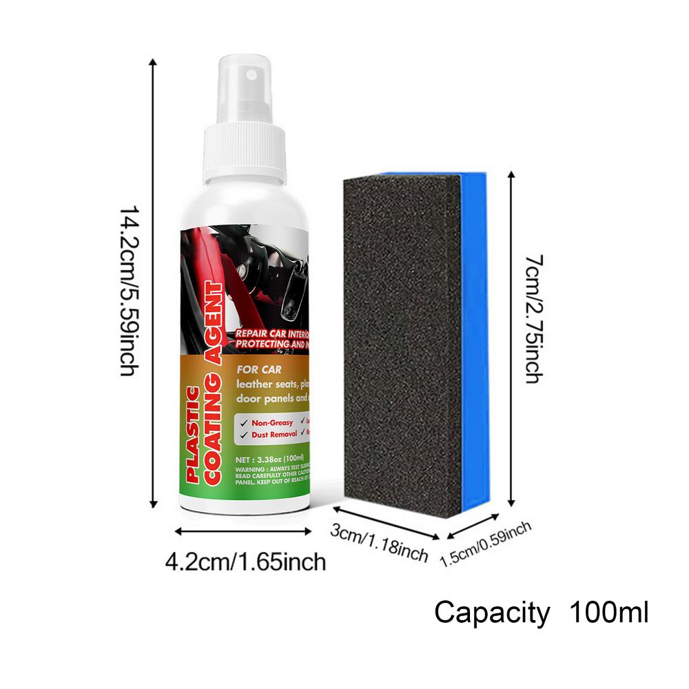 Средство для восстановления отделки салона автомобиля, быстрое чистящее средство с защитой от ультрафиолета, безопасное для кожи и других деталей салона автомобиля