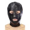 Hood - Faux Leather - Mouth and Eye Opening - Adjustable - BDSM Accessory - Black