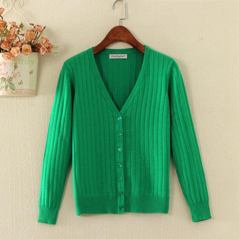 FEKEHA Women Cardigan Knitted Sweater Long Sleeve Female Casual V Neck Woman Tops Plus Size