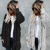 Plush Large Size Hooded Coat Wear On Both Sides Faux Fur Jacket Women's Long Sleeved Loose Warm Top Soft Comfortable Zipper Cardigan Autumn and Winter