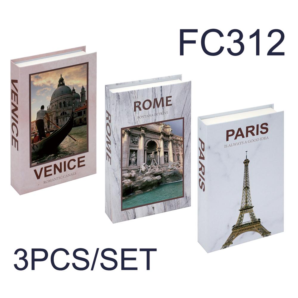 3Pcs/Set Fake Books Set for Decoration Coffee Table Ornaments Modern Home Decoration Luxury Faux Books Set London New York Paris