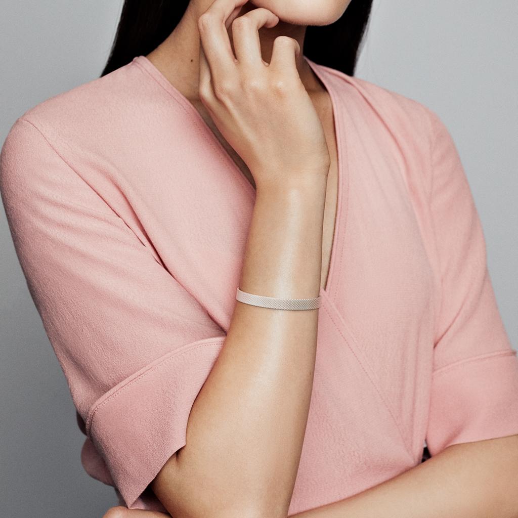 Bracelet 925 Silver & Rose Gold Cubic Zircon Clasp Reflection Bracelet for Women Bracelet Silver Jewelry