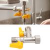 Brass Gas 3 Way Valve G1/2in T Type Splitter Fitting for Gas Pipes Water Heaters