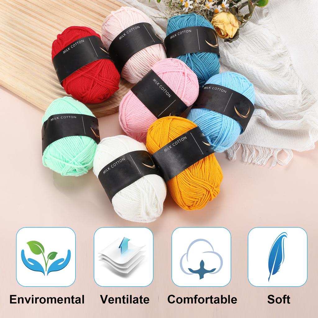 3 мотка хлопковой пряжи, 60% хлопок, 40% акрил пряжа для вязания крючком, пряжа для пледа для вязания крючком золото