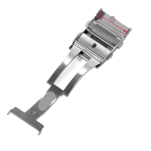 UECAJY (Small Shop) 18/20mm/22mm Solid 316L Stainless Steel Watch Buckle Fits Seiko/Citizen Watch Bands with Adjustable Clasp and Luxury Metal Button