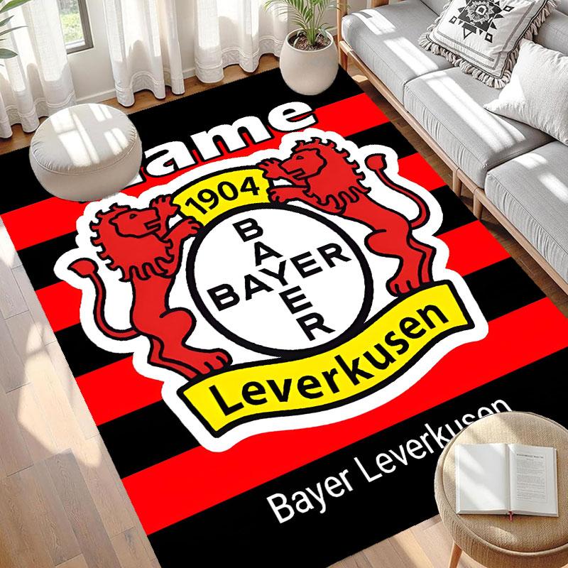 Custom Name Personalized Bayer 04 Leverkusen Print Carpet, Versatile Home Decor Rug, for Playroom, Apartment, Balcony, Entryway, Hallway Gift