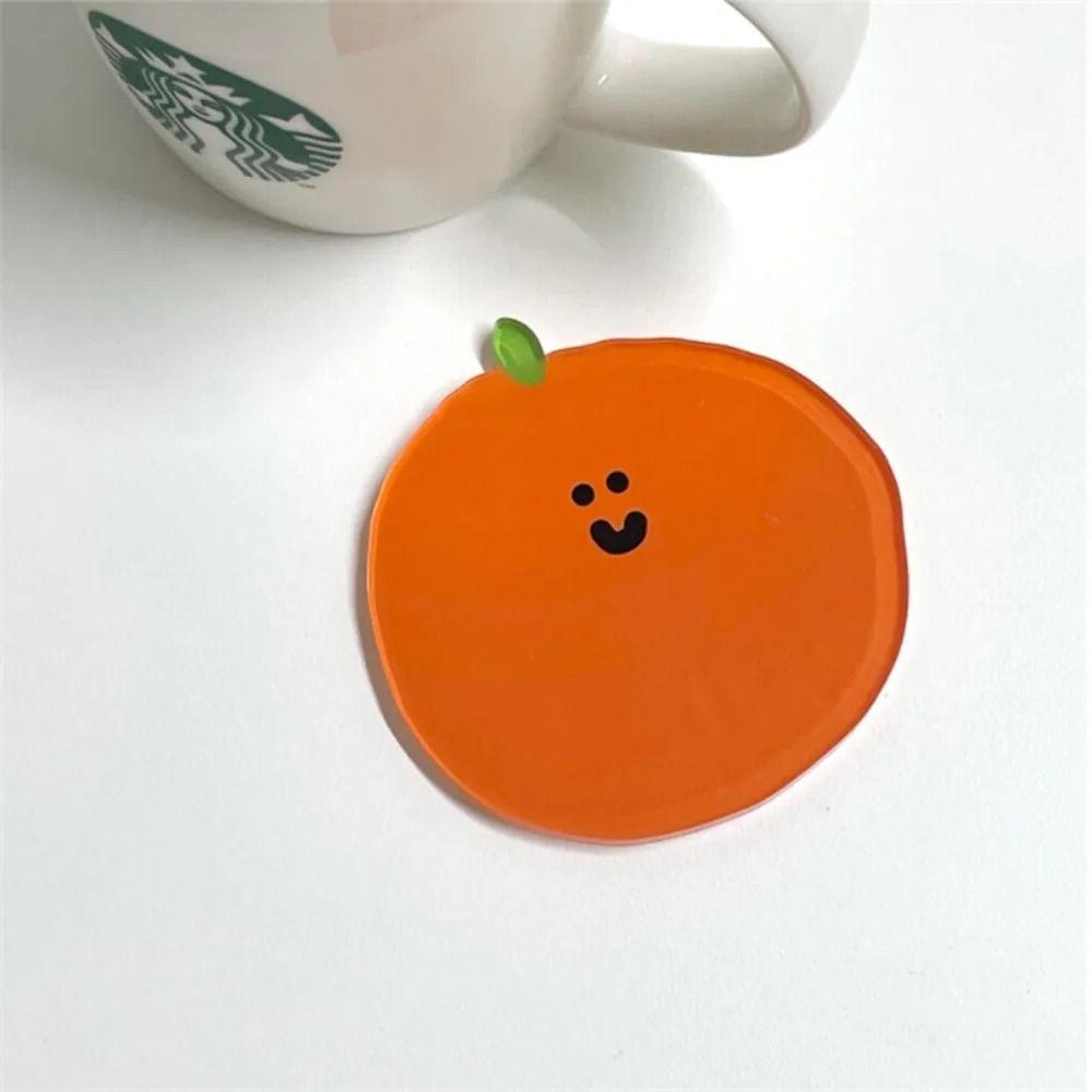 Acrylic Heat Insulation Pad Cartoon Tea Cup Mat Ins Coaster Home