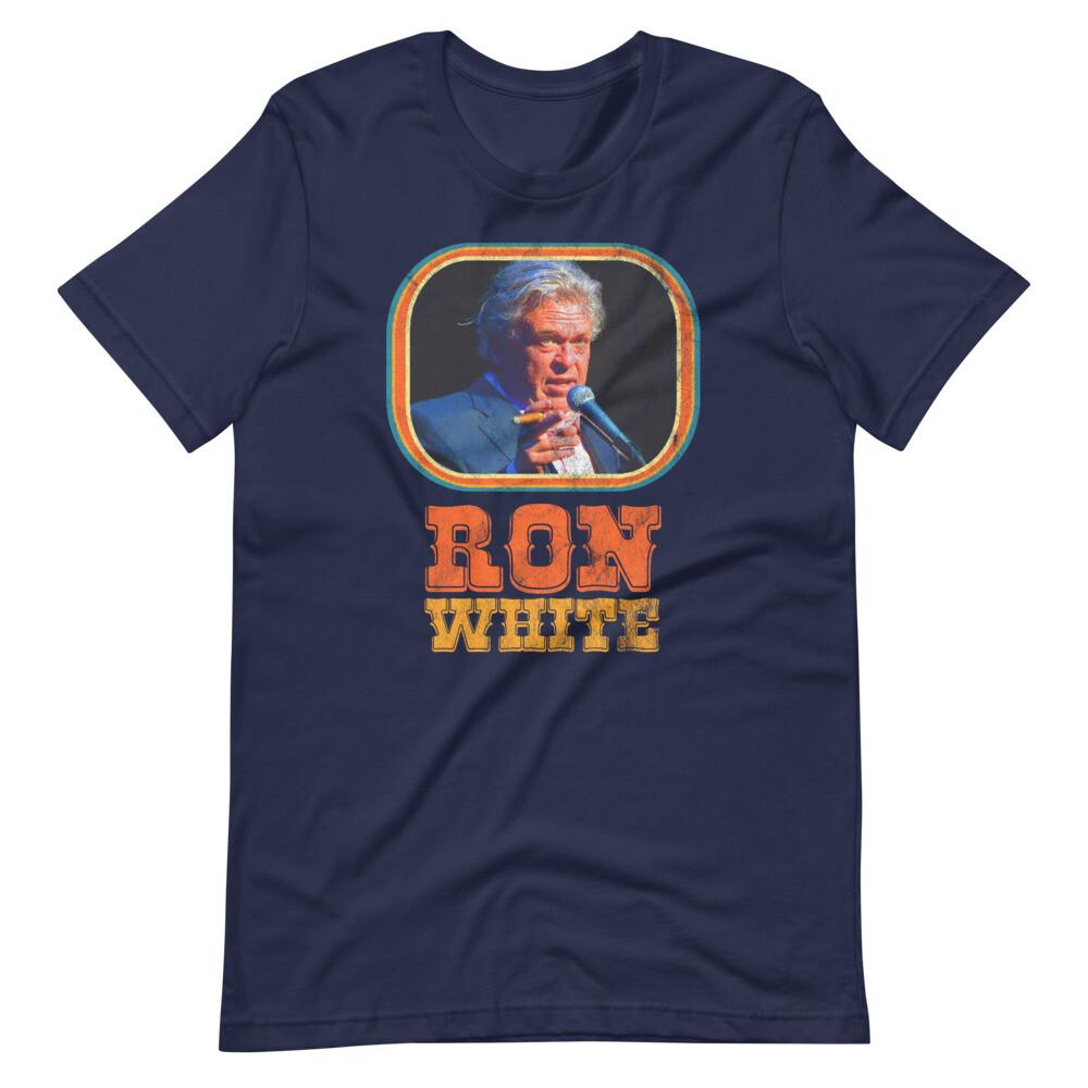 RON WHITE 70s Style Portrait Graphic Tee Shirt Short-Sleeve Unisex T-Shirt
