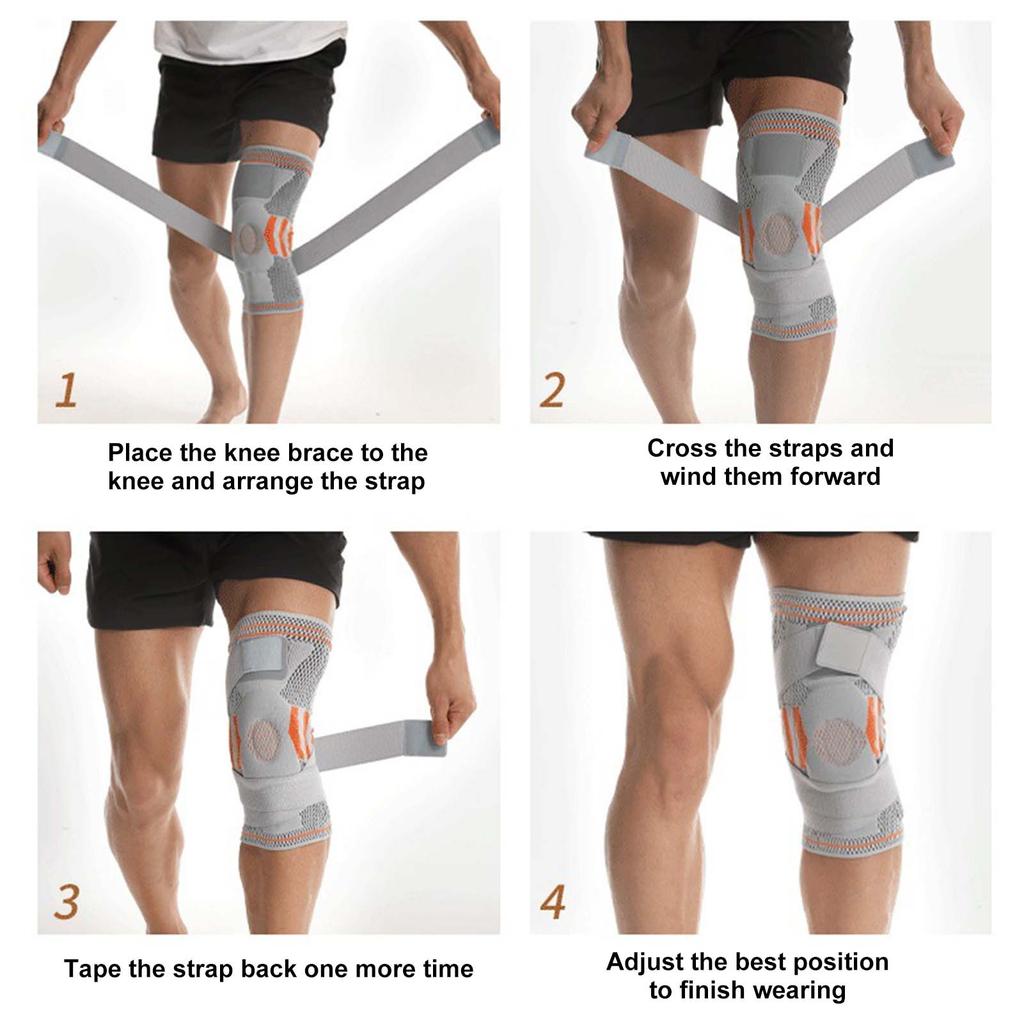 1 шт. эффективный удобный противоскользящий наколенник для фитнеса, баскетбола, наколенника, велосипедного спорта