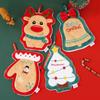 Thickened Christmas Hanging Hand Towels Soft Coral Velvet Plush Hand Towel Cartoon Absorbent Cleaning Towels Christmas Gifts