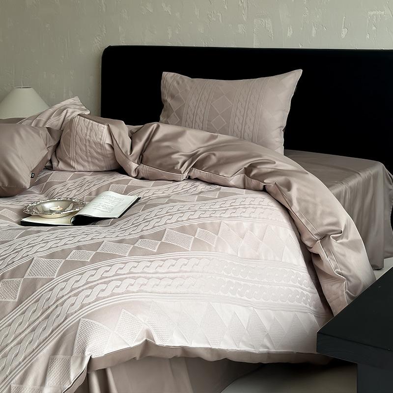 Комплект из четырех предметов из 100% высококачественного чистого хлопка, хлопковый жаккардовый комплект одеяла класса А для матери и ребенка, комплект постельного белья класса люкс