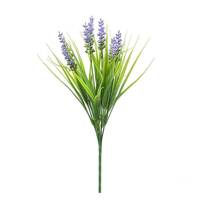 Artificial Plastic Simulated Green Plant 7 Fork Wheat Spring Grass Handle Bundle, Single Simulated Flower Home Gardening Decoration