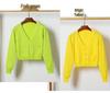2022 Women's Slim-Fit Long-Sleeve Knit Cardigan Sweater - Spring/Autumn Fashion