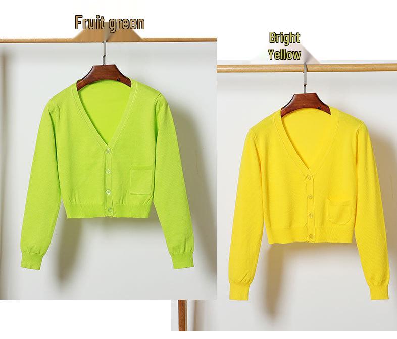 2022 Women's Slim-Fit Long-Sleeve Knit Cardigan Sweater - Spring/Autumn Fashion