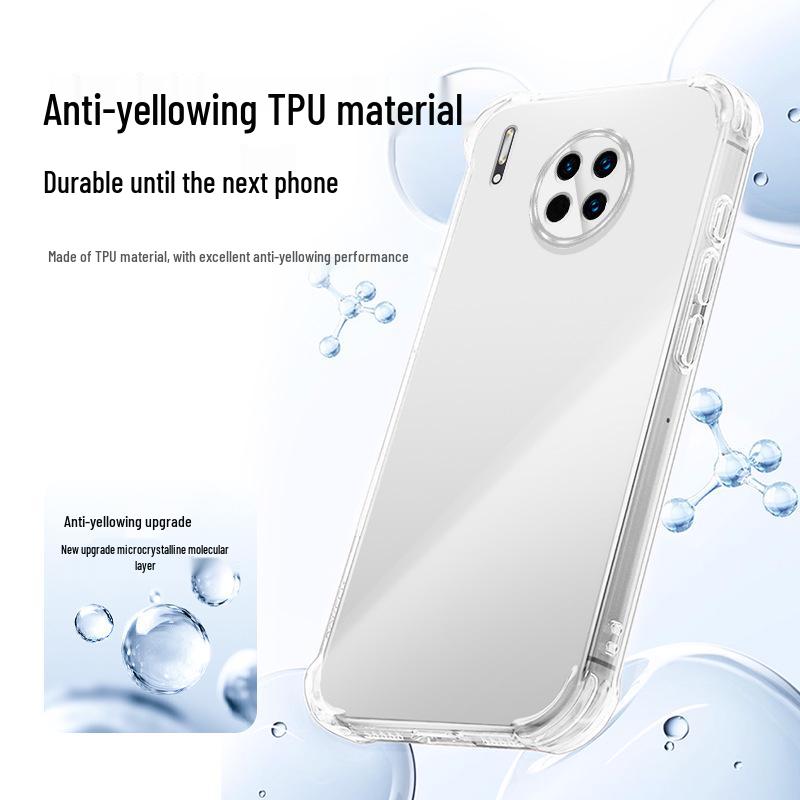 Прозрачный противоударный чехол из ТПУ для Huawei Mate30/Mate30 Pro с угловыми подушками безопасности - Минималистичный дизайн