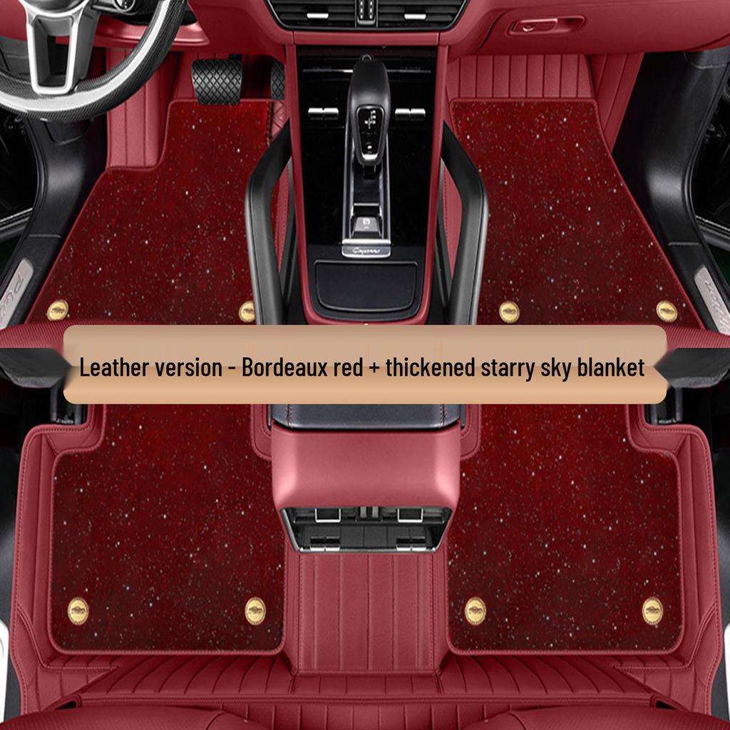 Custom-Fit Double-Layer Cowhide Floor Mats for Jike 001/007/009/X/7X/9X Vehicles