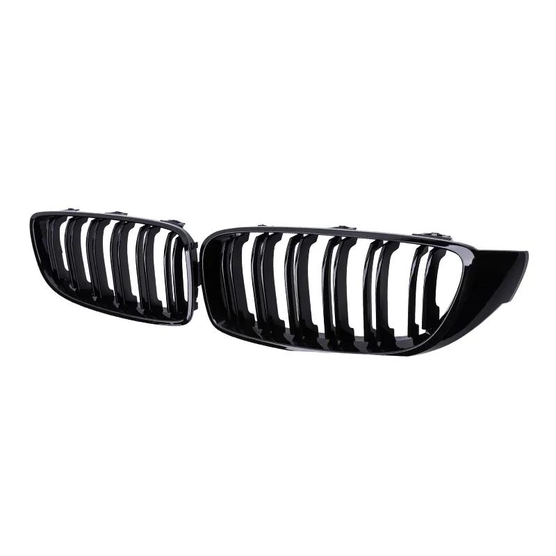 Car Front Bumper Grille Racing Grill For BMW 4 Series F32 F33 F36 M3 F80 M4 F82 12-18 Dual-Slat Glossy Black Accessories