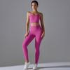 Backless Yoga Suits Women Fitness Sportswear Sleeveless Bra High Waist Leggings Running Workout Colthes