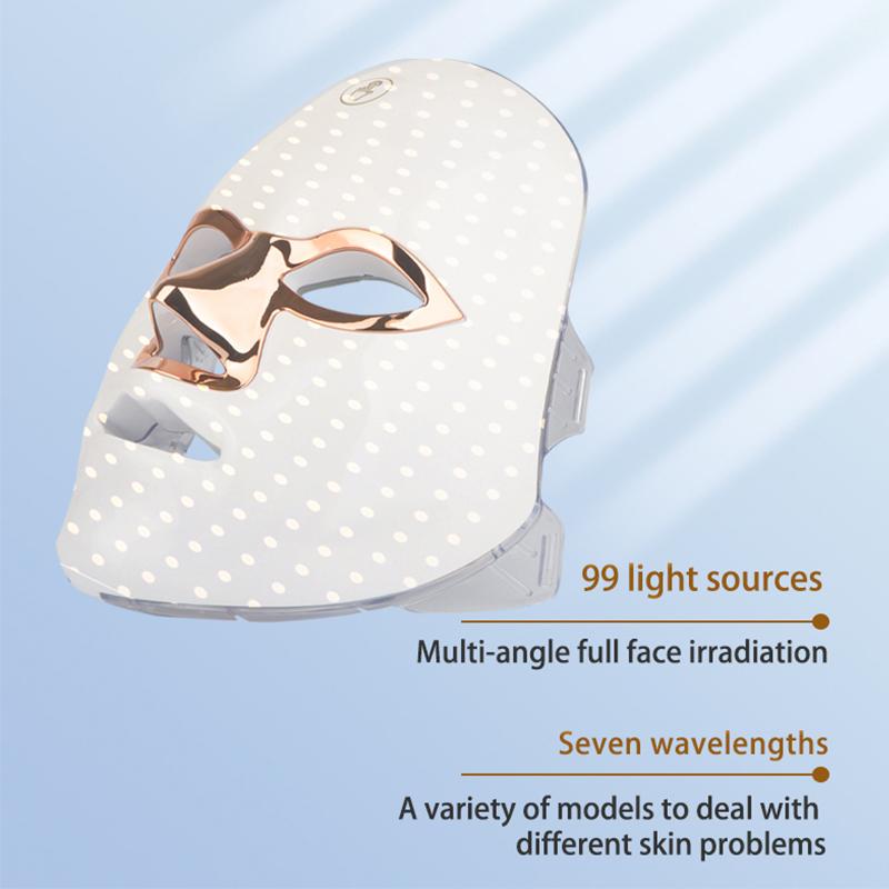 7-фотонные маски для отбеливания и омоложения кожи, светодиодный спектрометр, удаление прыщей, удаление пятен синего света, косметическая маска для укрепления кожи
