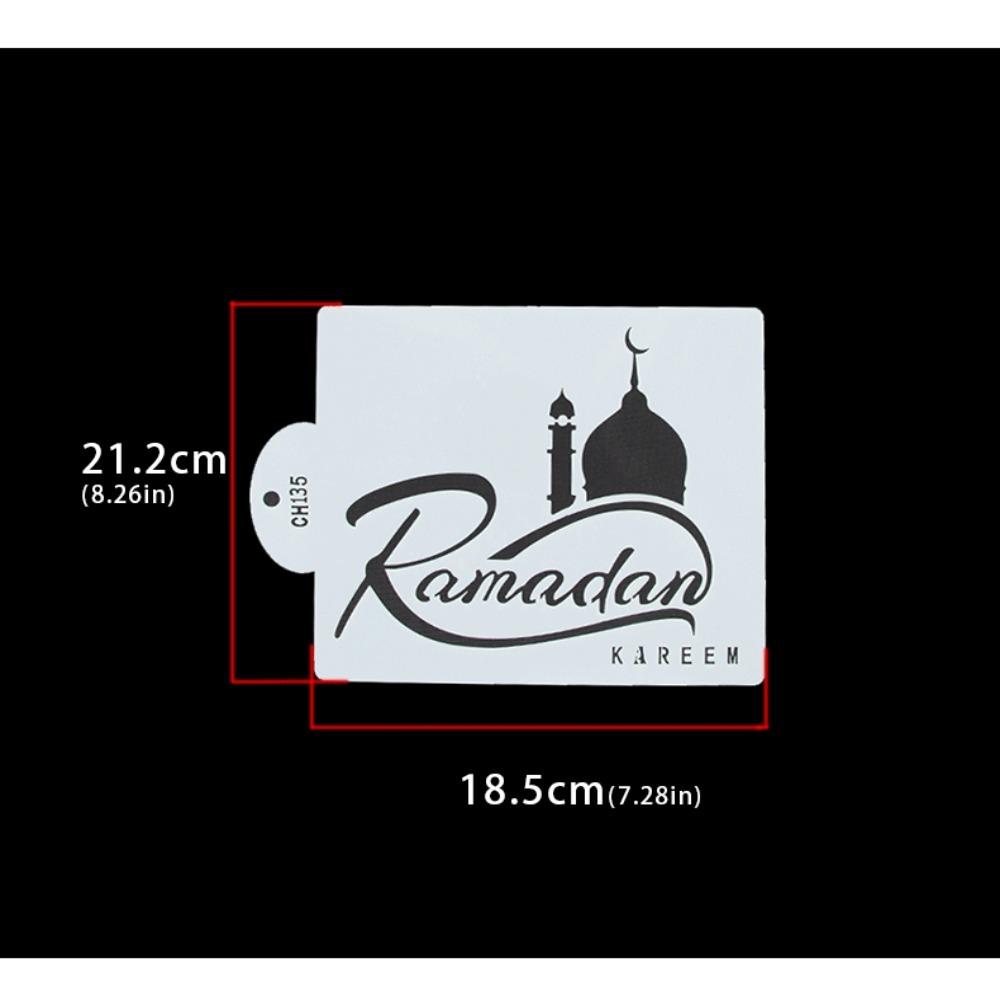 Рамадан Кофе Торт Топпер Декор Луна Спрей Трафареты Новая Мусульманская Выпечка