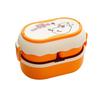 Двухслойный ланч-бокс Bento Box, многоцелевой, с 3 отделениями, симпатичный, переносной, со столовыми приборами для работы