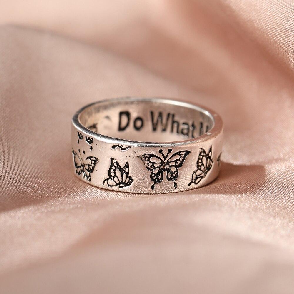 iF ME Винтажные готические кольца с черепом и цветком в форме сердца для женщин, кольца в стиле хип-хоп, панк, серебряного цвета, кольцо на палец с ангелом-лягушкой и бабочкой, ювелирные изделия