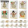 WTEMPO Clear Window Printed Christmas Gift Boxes Foldable DIY Christmas Party Decor Favor Treat Boxes Ideal for Storing and Gifting Delicate Items
