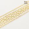 14k/18k Gold-Plated Copper Color-Preserving Chunky Rectangular Chain for DIY Jewelry Necklace Making