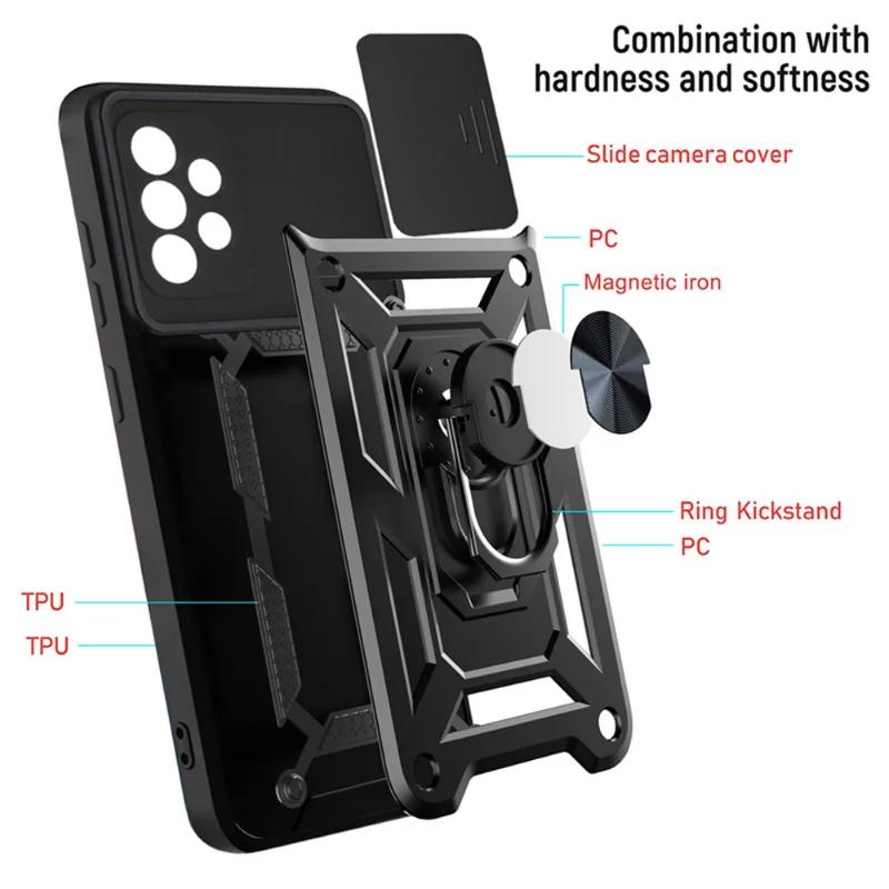 Защитный чехол Armor Slide Camera Lens Bumpers для Samsung Galaxy S24 S23 S22 S21 Ultra S20 Plus A53 A54 S20 FE Note 20 S23 FE.