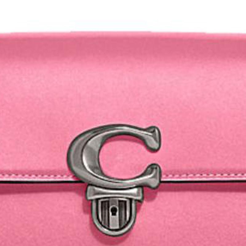 Coach Студия 19 Кожаная сумка-тоут на кнопке-застежке Сумка на плечо Женские сумки Розовый CJ250-LHVDT