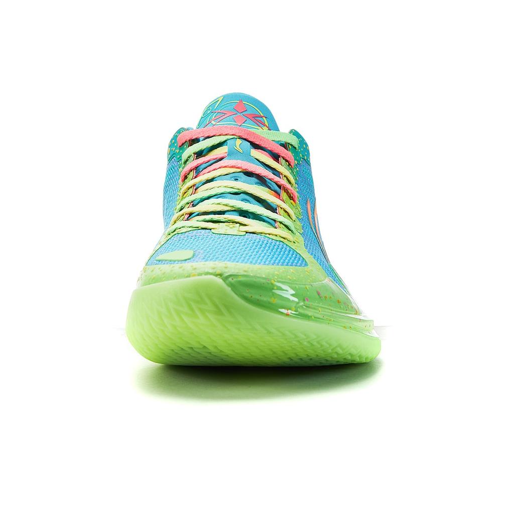 Li Ning Liren 4 V2 Низкие Высокопроизводительные Баскетбольные Кроссовки Мужские Сине-Зеленые ABAU059-1