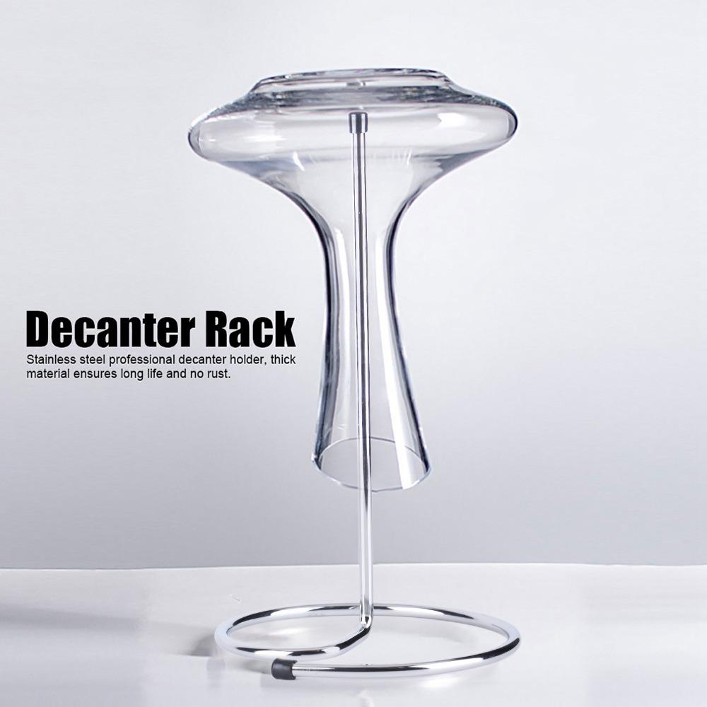 Stainless Steel Wine Decanter Drying Stand Upside Down Decanting Stand  Countertop