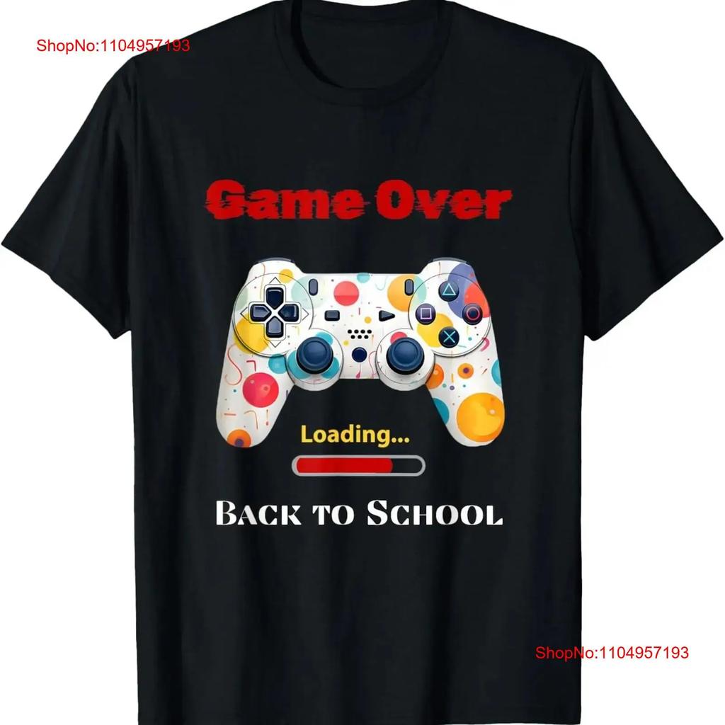 Game Over Загрузка Смешная Футболка для Геймеров Back to School винтажная Стиранная Мягкая Эластичная Универсальная графическая модная