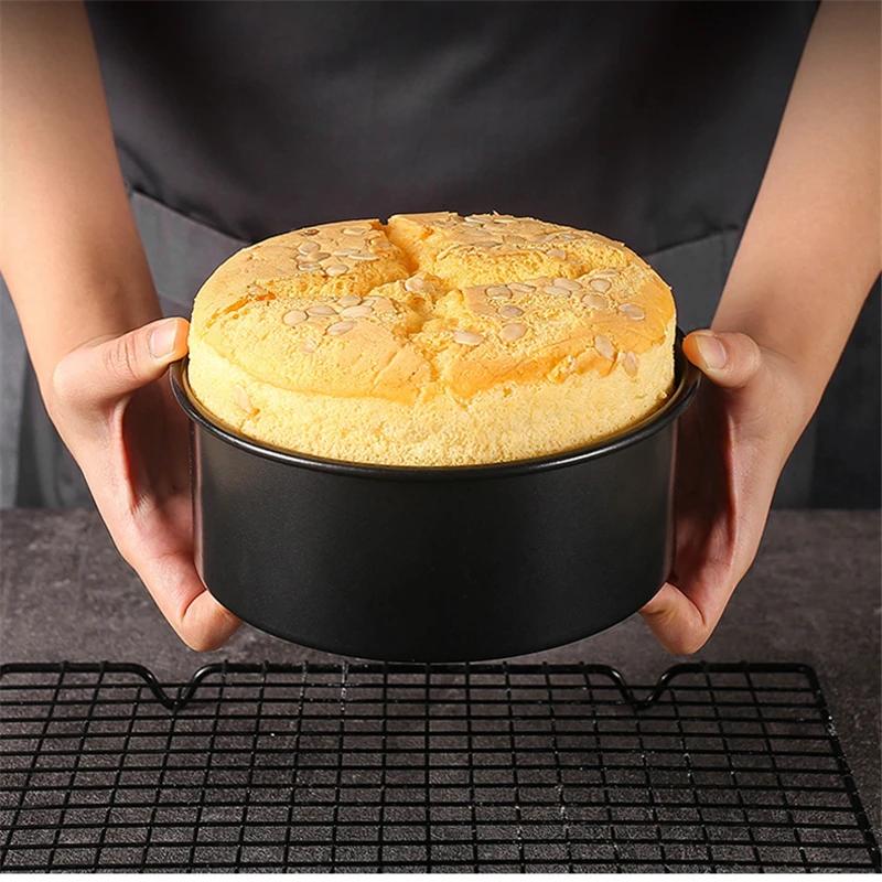 4/6/8/10 Inch Carbon Steel Cake Pan Round Cake Bread Mold Removable Bottom Pastry Tray Non-Stick Baking Mould Kitchen Bakeware