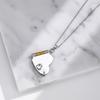 Stainless Steel Book Necklace with Photo Frame Pendant - DIY Engraved Couple or Parent-Child Cross-border Ornament Collection